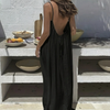 Robe longue ample sans dos pour femmes