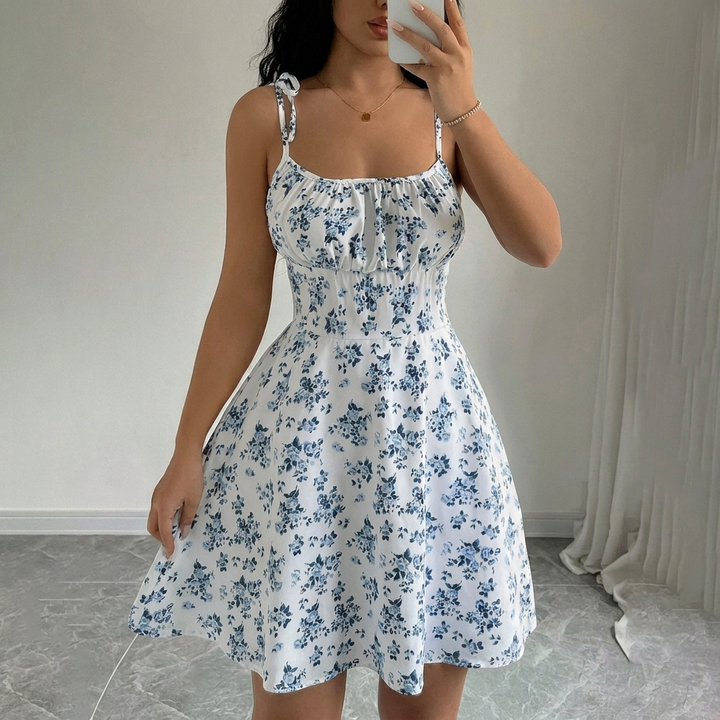 Robe A-Line Fleurie Douce pour Femme