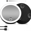 Miroir de maquillage LED agrandissant rond de 10 cm avec ventouse