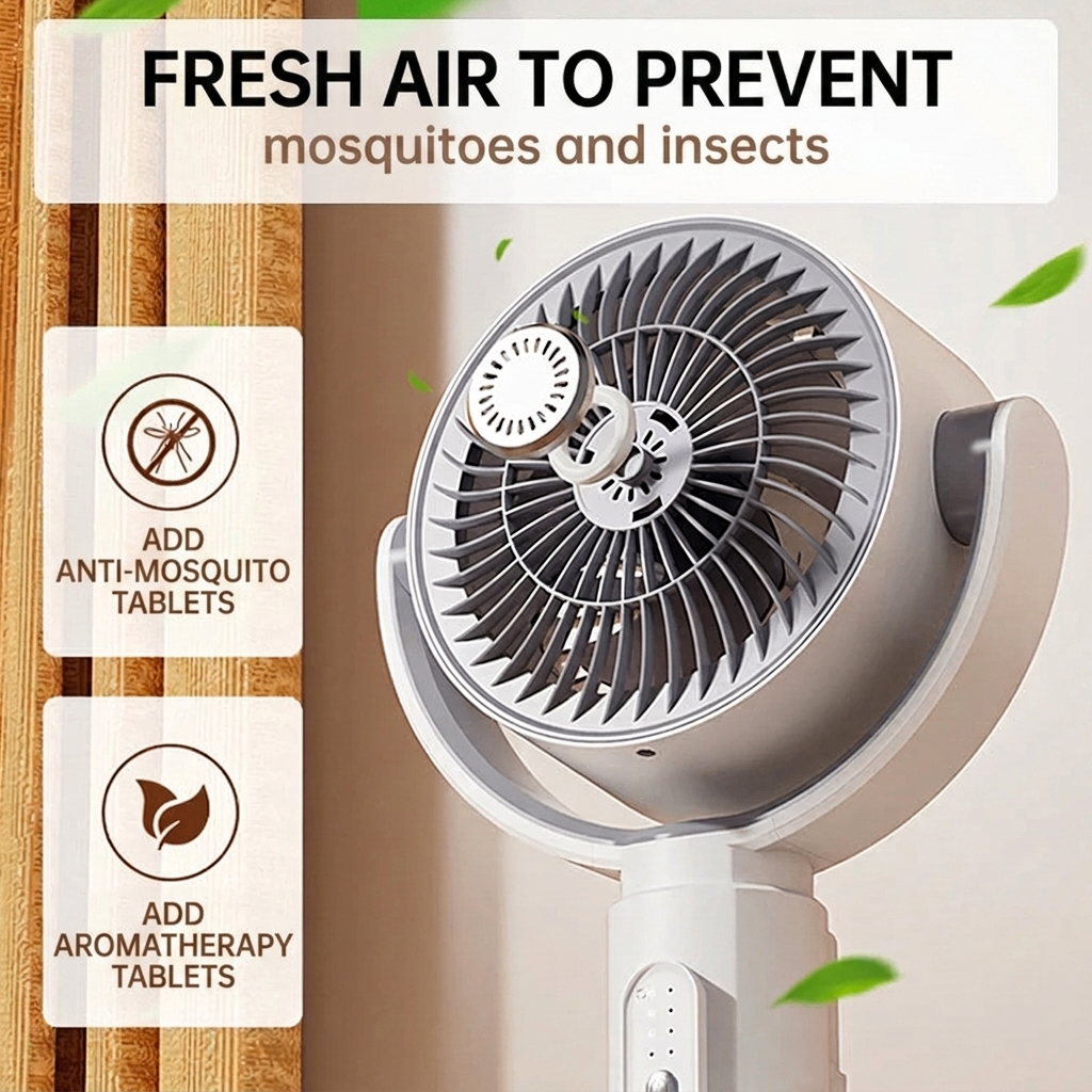 Ventilateur sur pied silencieux – Oscillation avec télécommande