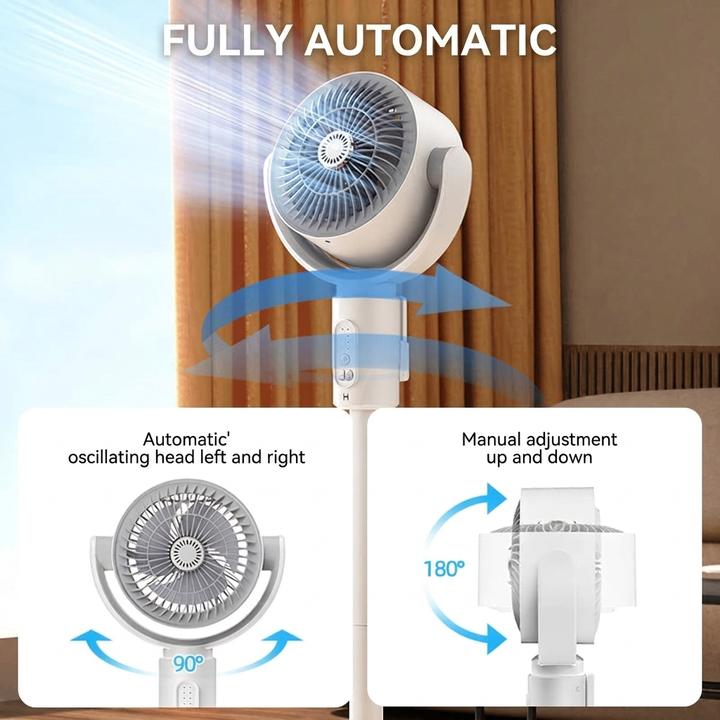 Ventilateur sur pied silencieux – Oscillation avec télécommande