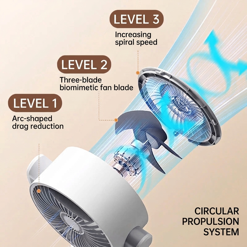 Ventilateur sur pied silencieux – Oscillation avec télécommande
