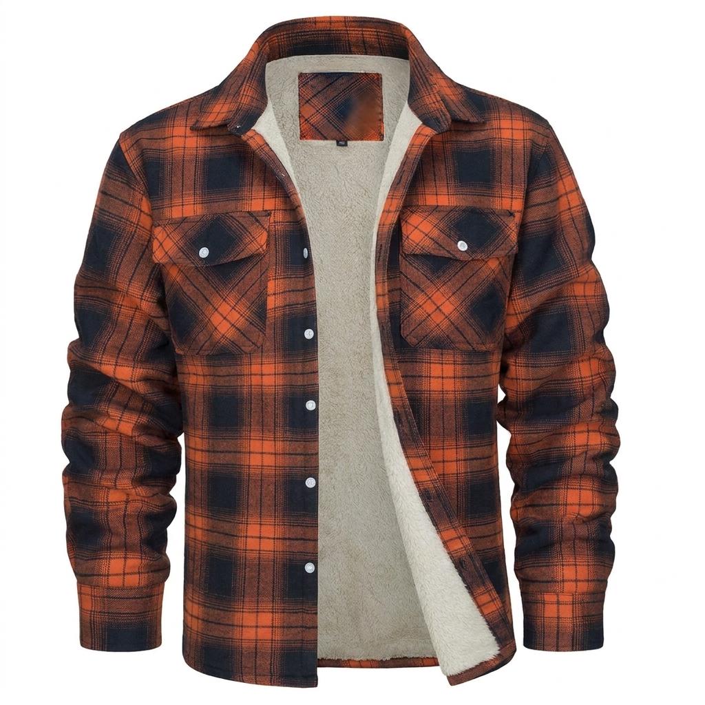 Veste à Carreaux avec Doublure en Polaire