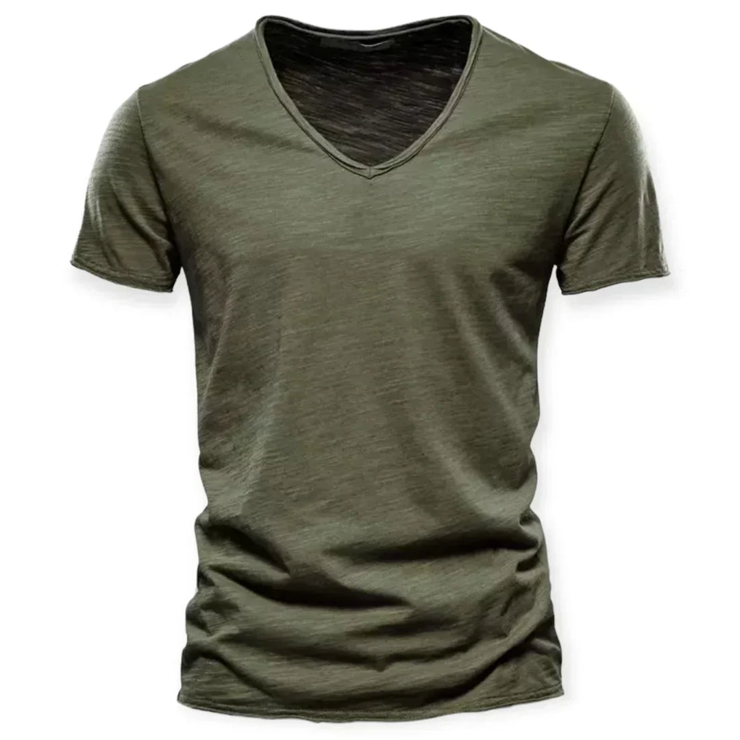 T-shirt V à col en V pour hommes