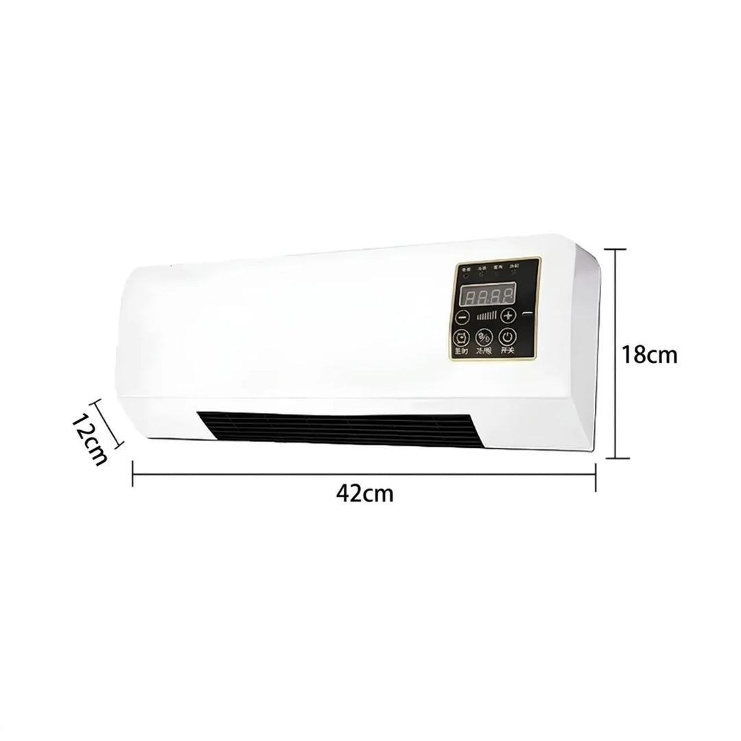 Chauffage et ventilateur mural 2-en-1 – Chauffage rapide et circulation d'air frais