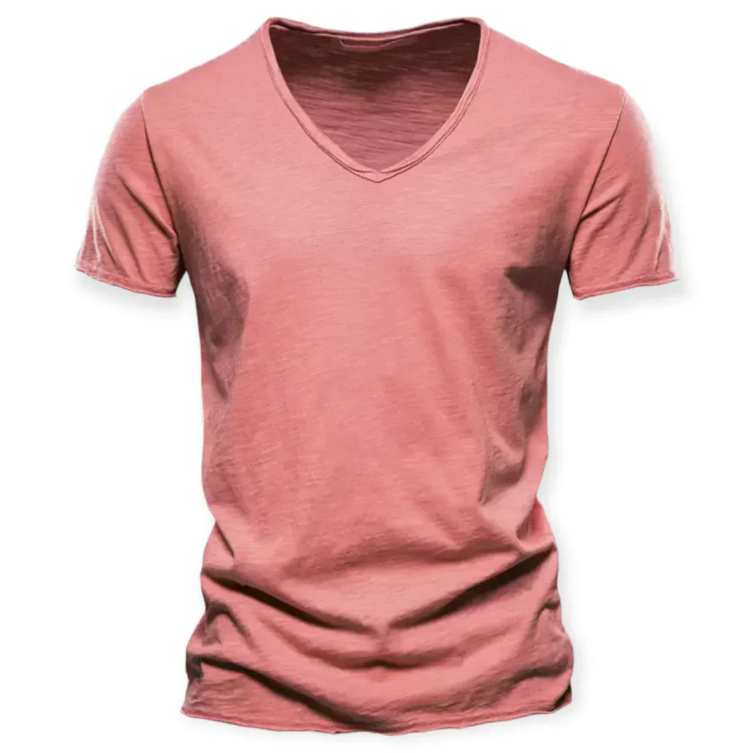 T-shirt V à col en V pour hommes