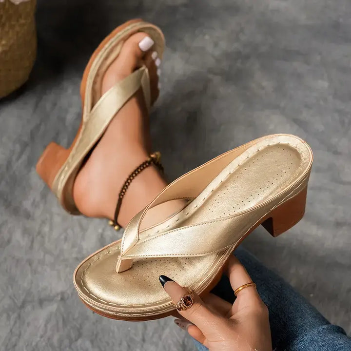Abigail | Womens Orthopedic Slip On Sandal Heels