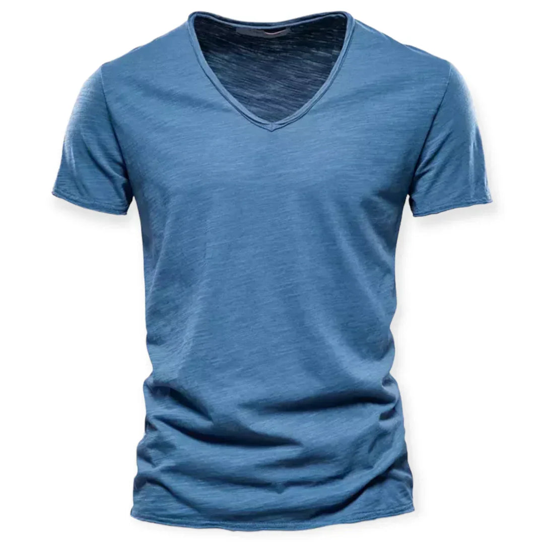 T-shirt V à col en V pour hommes
