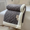 Couverture Sherpa Tricot Diamant