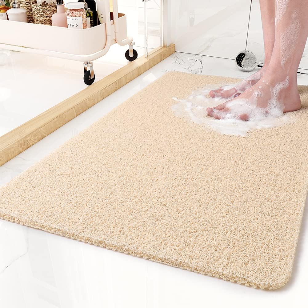 Tapis de Bain PVC Antidérapant avec Surface de Massage Douce