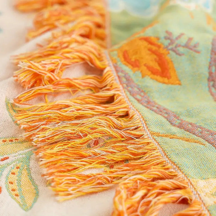 Bohol Rustique – Couverture Florale Boho pour Confort Chaleureux et Vie Stylée