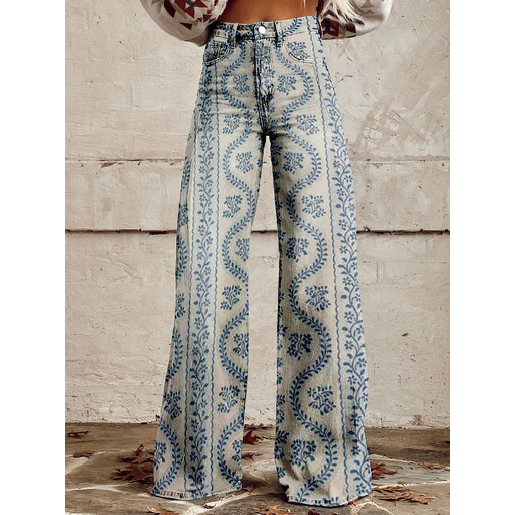 Pantalons Longs pour Femmes – Imprimés Floraux et Unis Ritan