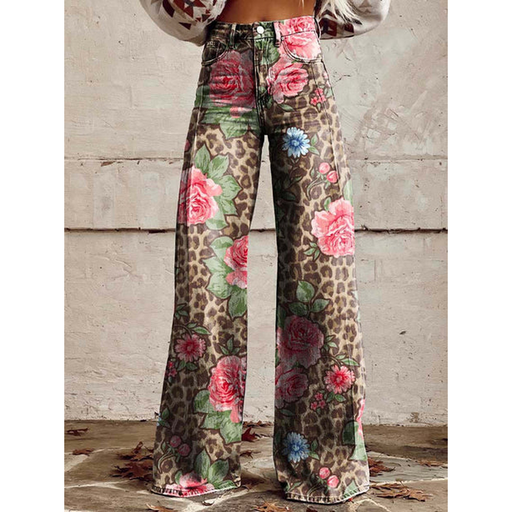 Pantalons Longs pour Femmes – Imprimés Floraux et Unis Ritan