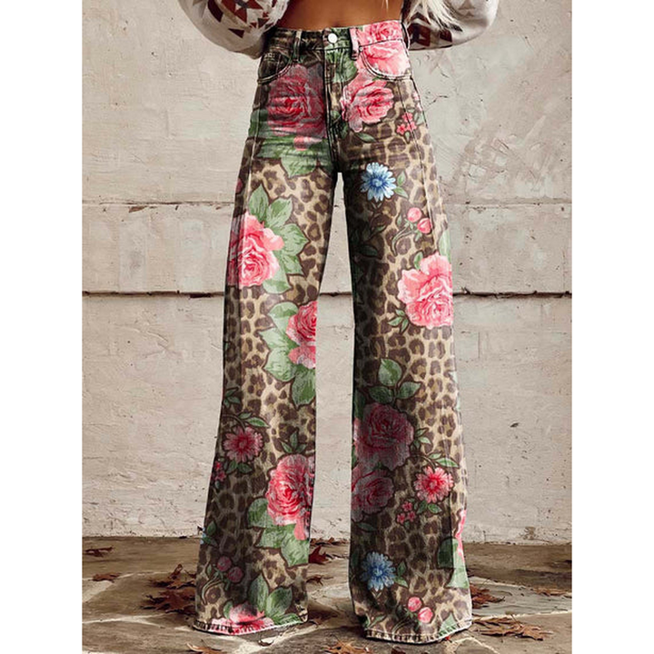 Pantalons Longs pour Femmes – Imprimés Floraux et Unis Ritan