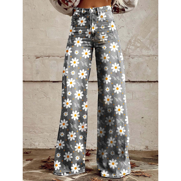 Pantalons Longs pour Femmes – Imprimés Floraux et Unis Ritan
