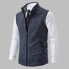 Gilet zippé en tricot classique pour homme