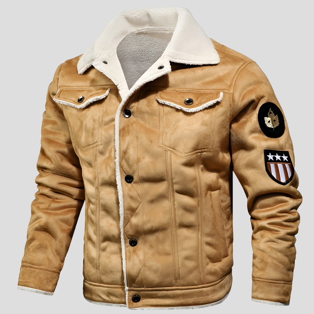 Veste Bomber d'Hiver Chaleur Stylée avec un Bord Aviateur Classique
