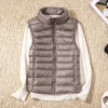 Gilet sans manches coupe-vent pour femme avec fermeture éclair