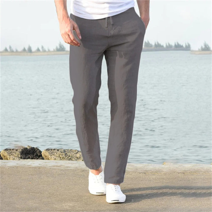 Pantalons en lin pour hommes, style décontracté pour les jours chauds