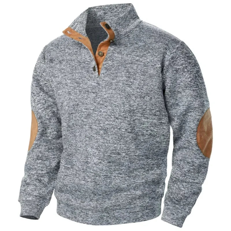 Sweat-shirt pour homme à col en V pour style décontracté et en plein air