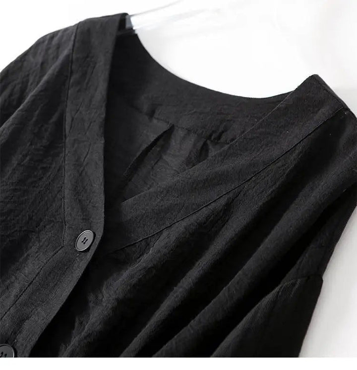 Luna | Linen Blouse V-Neck Batwing Sleeves Loose Fit Summer