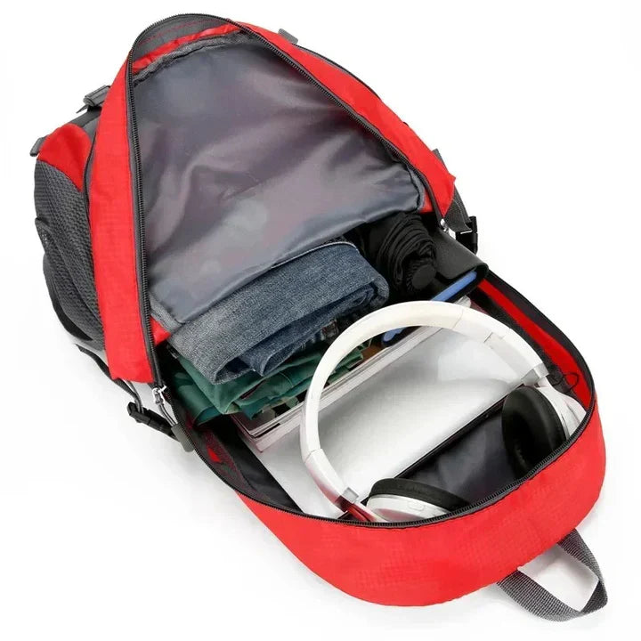 Sac à dos de voyage imperméable pour extérieur avec multiples compartiments