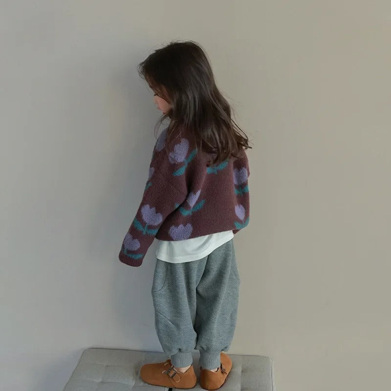 Evdokia – Pull avec Fleurs pour Enfants