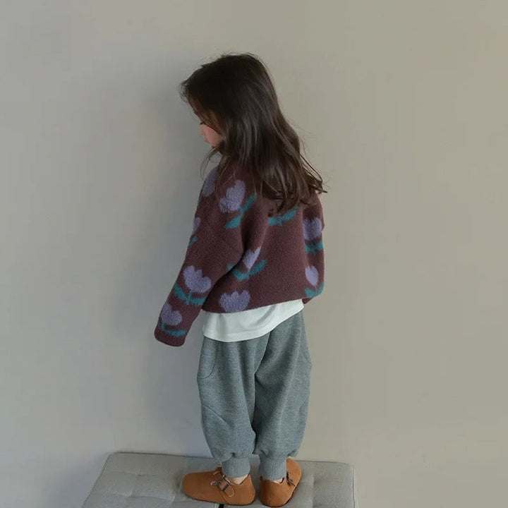 Evdokia – Pull avec Fleurs pour Enfants