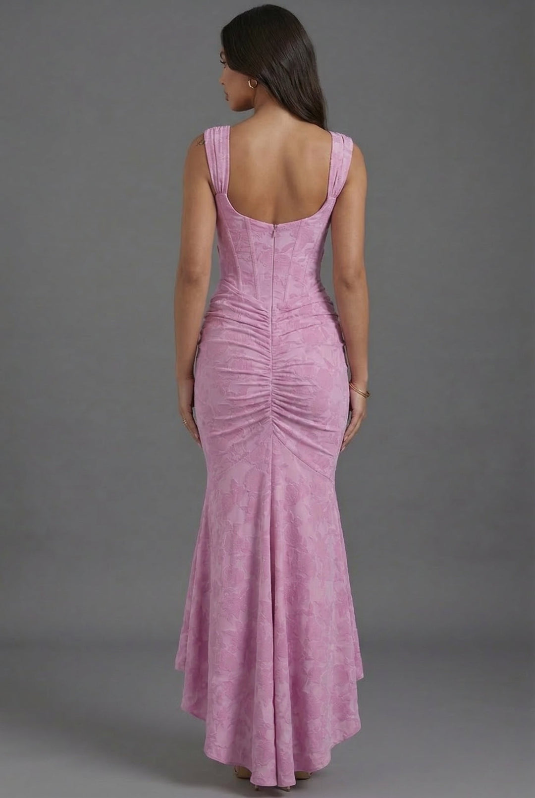 Olivia | Maxi Dress Corset Bodice Ruched Waist Fishtail Hem