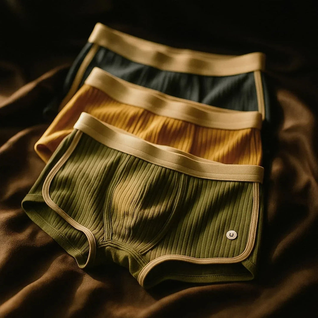 Alexander | Men's Boxer Briefs Cotton Ribbed Comfort Fit Breathable