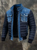 Mason | Veste Puffer en Denim pour Homme Bomber Quilté Isolation Thermique