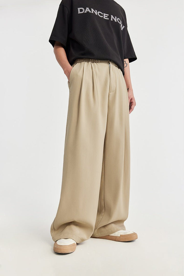 Sebastian | Men's Linen Wide Leg Drawstring Pants Pleated Relaxed Fit