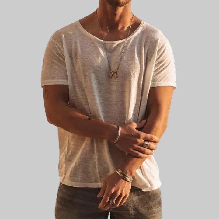James | Men's Round Neck T-Shirt Short Sleeve Cotton Casual
