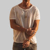 James | T-shirt Homme Col Rond à Manches Courtes en Coton Casual
