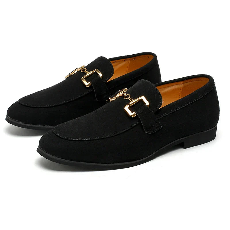 Kevin | Men's Slip On Metal Detail Loafers