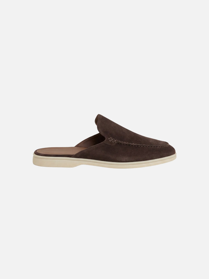 Elijah | Men's Slip-On Mules Open Heel Stitched Detail Casual