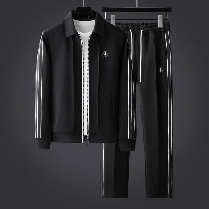Ethan | Men's Tracksuit Set Lycra Zip-Up Jacket Athletic Pants
