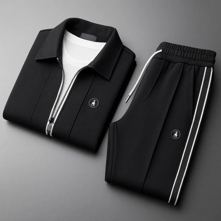 Ethan | Men's Tracksuit Set Lycra Zip-Up Jacket Athletic Pants
