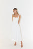 Penelope | Robe Midi Col Carré A-Ligne Sans Manches