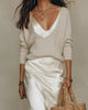 Emma | Robe Midi avec Ensemble de Pull Col en V Bodycon Deux Pièces