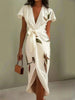 Chloe | Robe Midi Enveloppée Décolleté en V Imprimé Floral