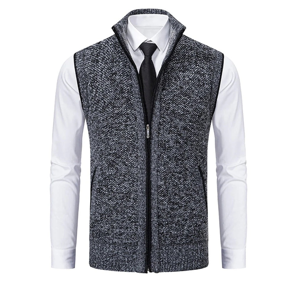 Gilet Homme Élégant — Couche Polie avec Détails Raffinés