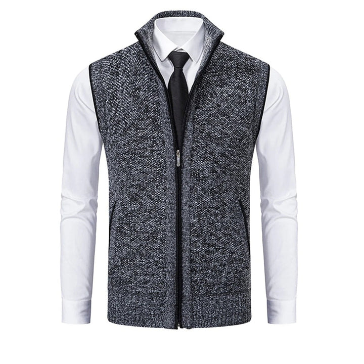 Gilet Homme Élégant — Couche Polie avec Détails Raffinés