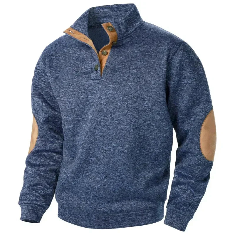 Sweat-shirt pour homme à col en V pour style décontracté et en plein air