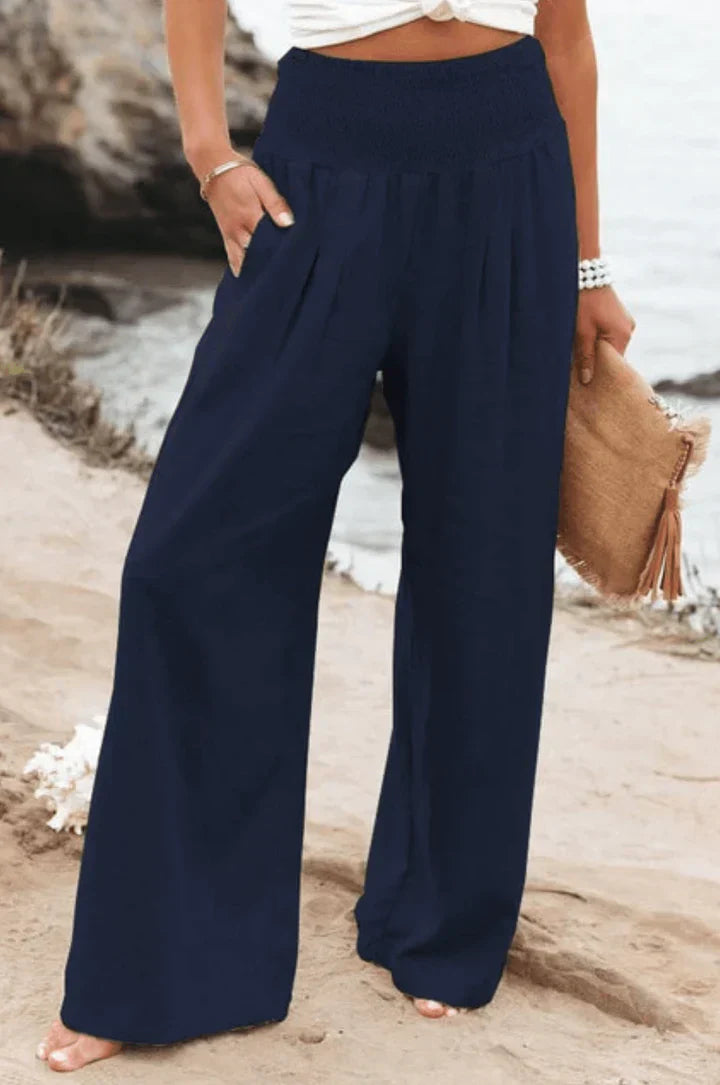 Pantalons Palazzo Extensibles Élégants pour Femmes