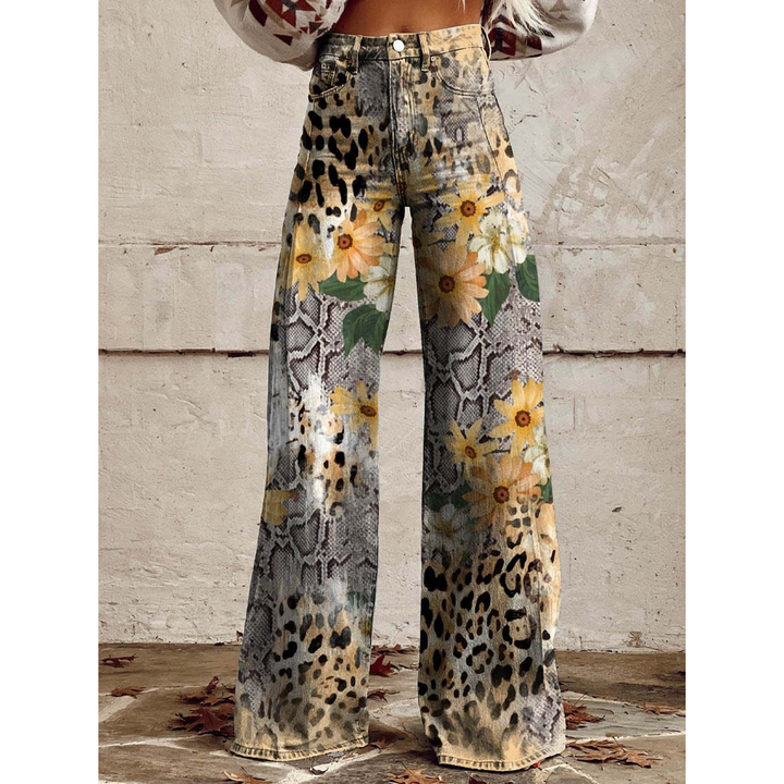 Pantalons Longs pour Femmes – Imprimés Floraux et Unis Ritan