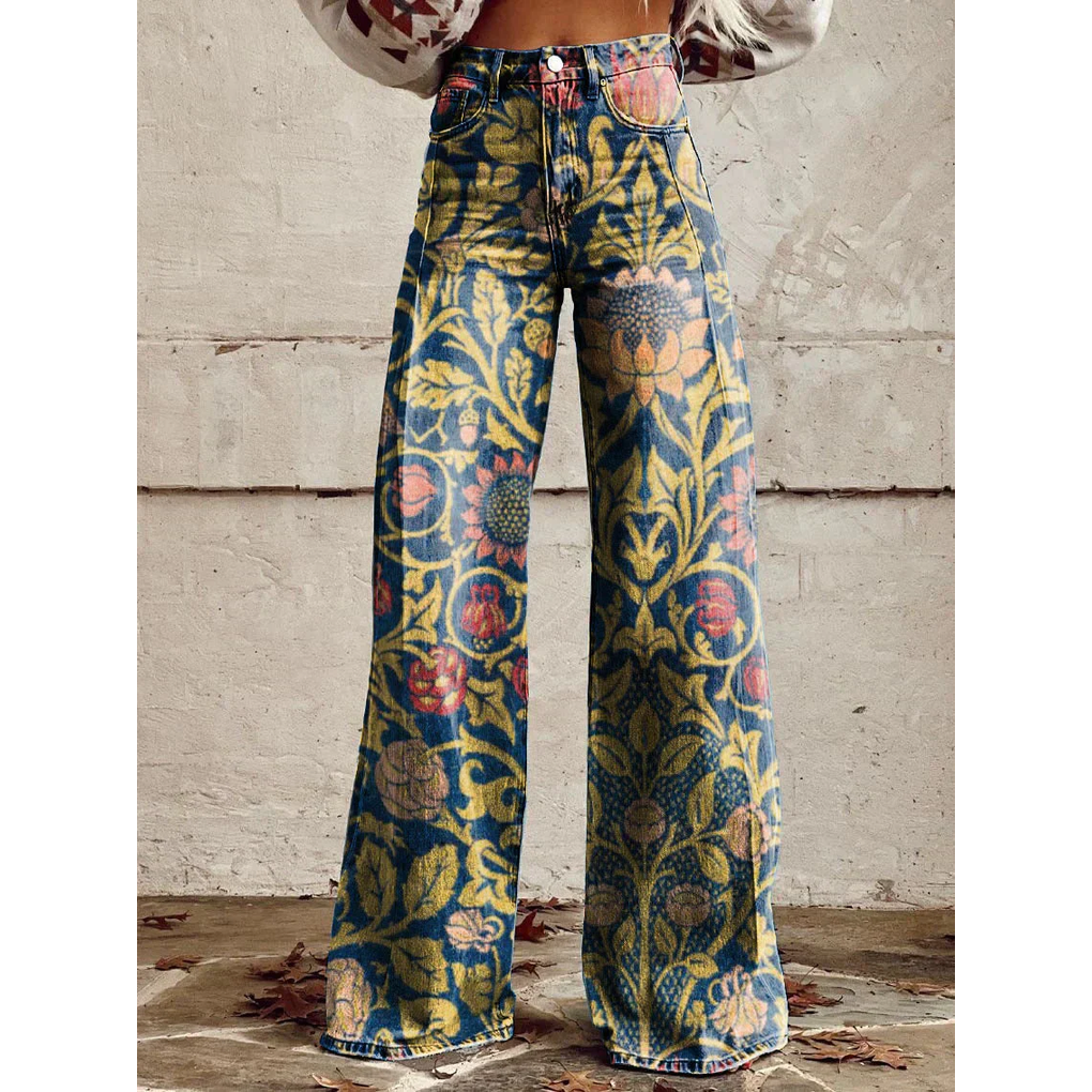 Pantalons Longs pour Femmes – Imprimés Floraux et Unis Ritan
