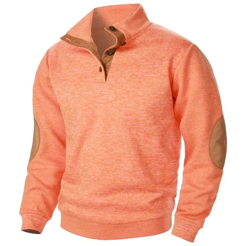 Sweat-shirt pour homme à col en V pour style décontracté et en plein air