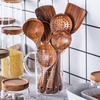 Ustensiles de cuisine en bois teck naturel premium