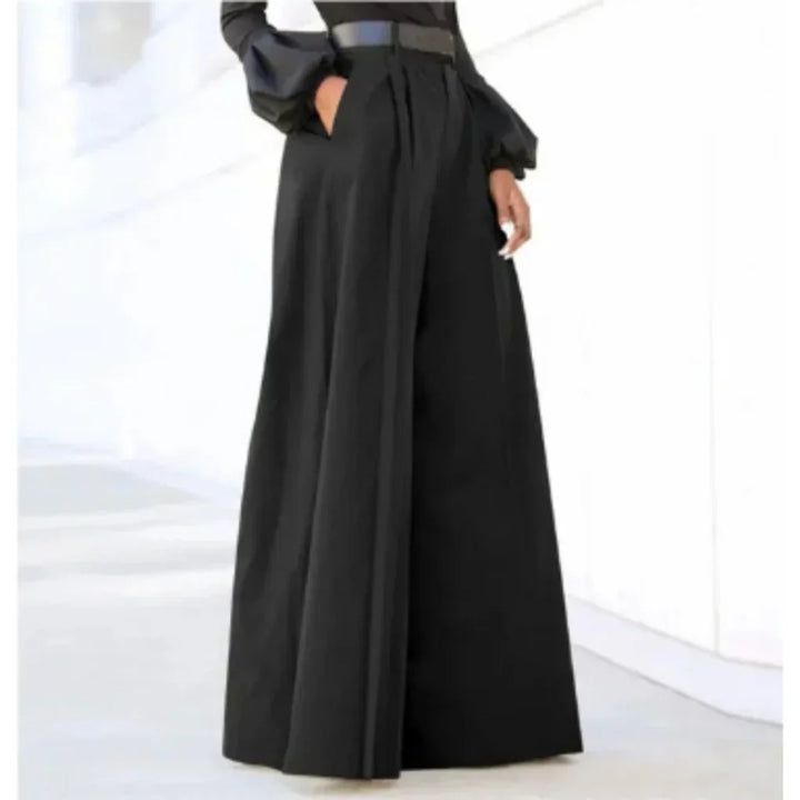 Pantalons Femmes à Jambe Large – Élégance en Couleur Unie pour Chaque Occasion